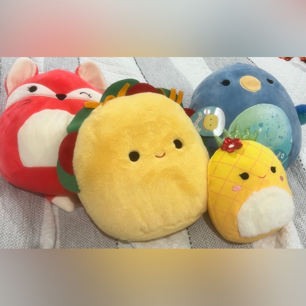 Squishmallows with rare or first to market tags! All sell together as one!